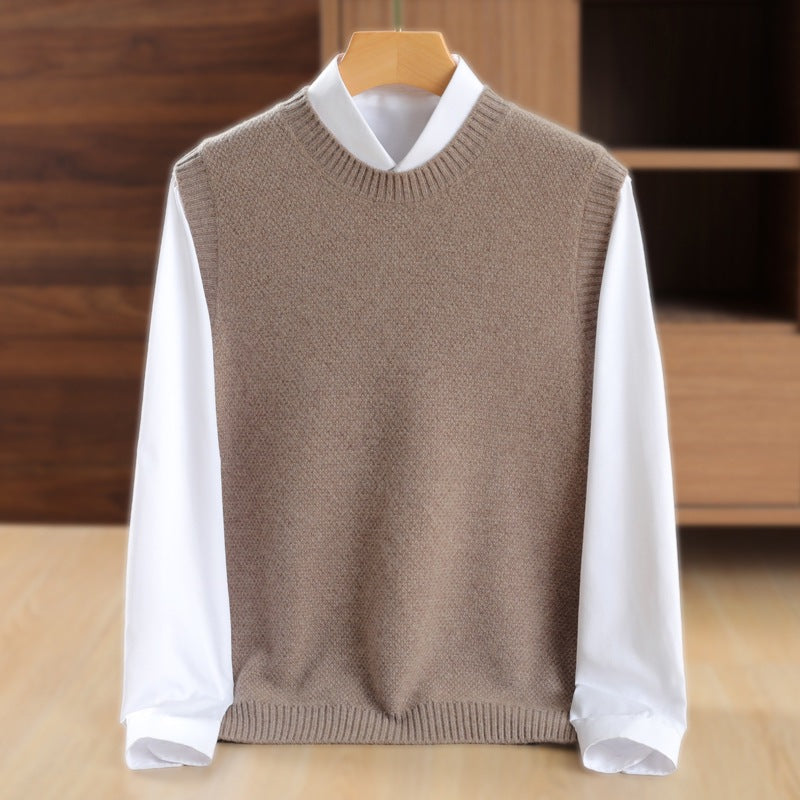 Fashionable Casual Wool Sweater Men's Vest Coverture