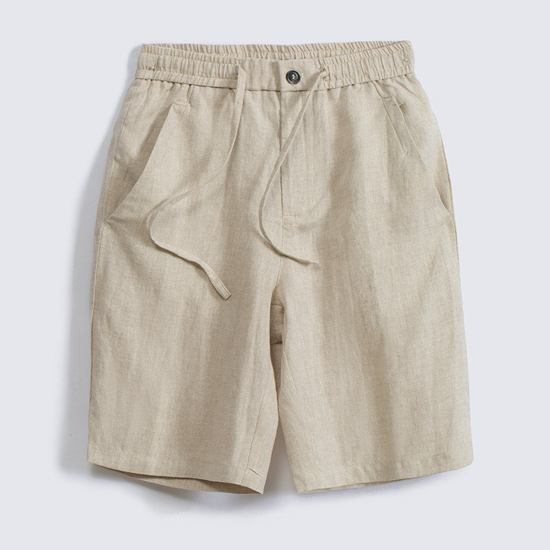 Loose-fitting Casual Linen Shorts For Men