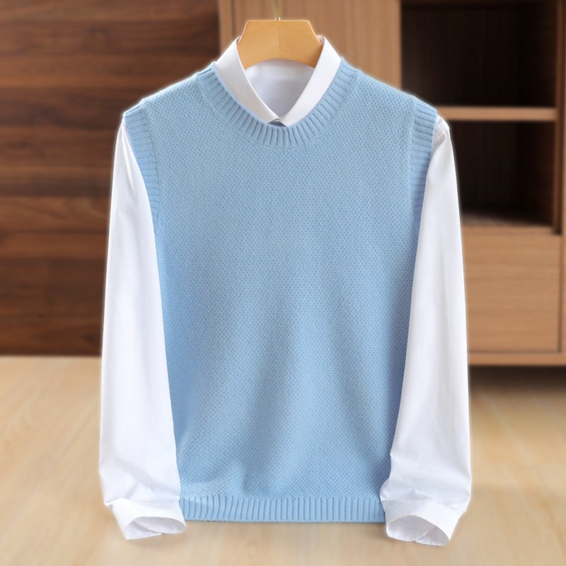 Fashionable Casual Wool Sweater Men's Vest Coverture