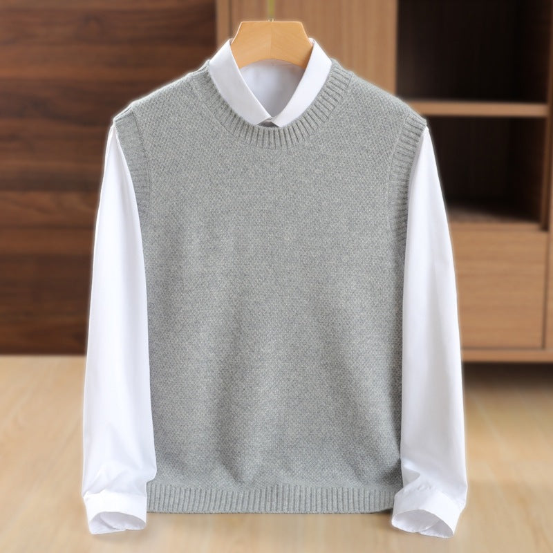 Fashionable Casual Wool Sweater Men's Vest Coverture