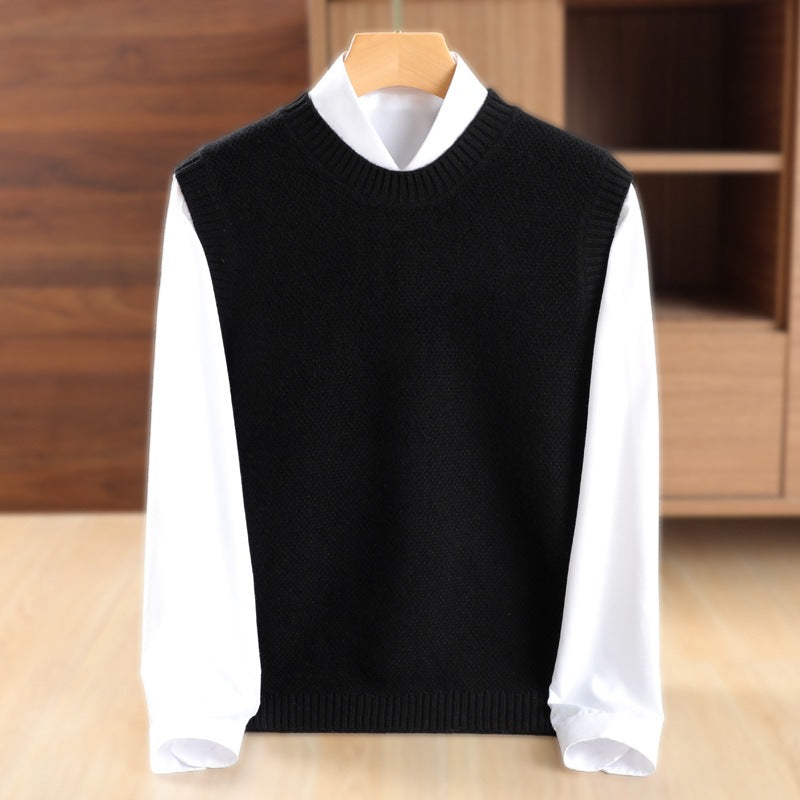 Fashionable Casual Wool Sweater Men's Vest Coverture